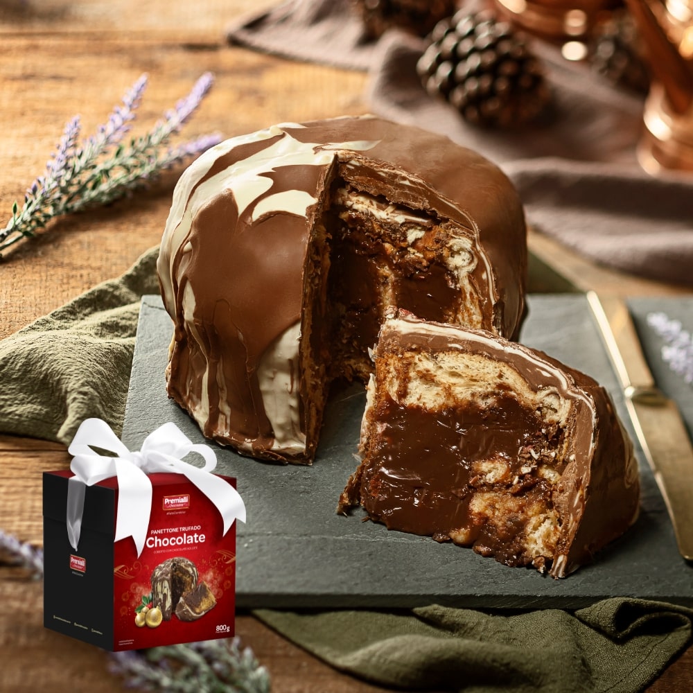PANETTONE TRUFADO DE CHOCOLATE - PREMIALLI CHOCOLATES