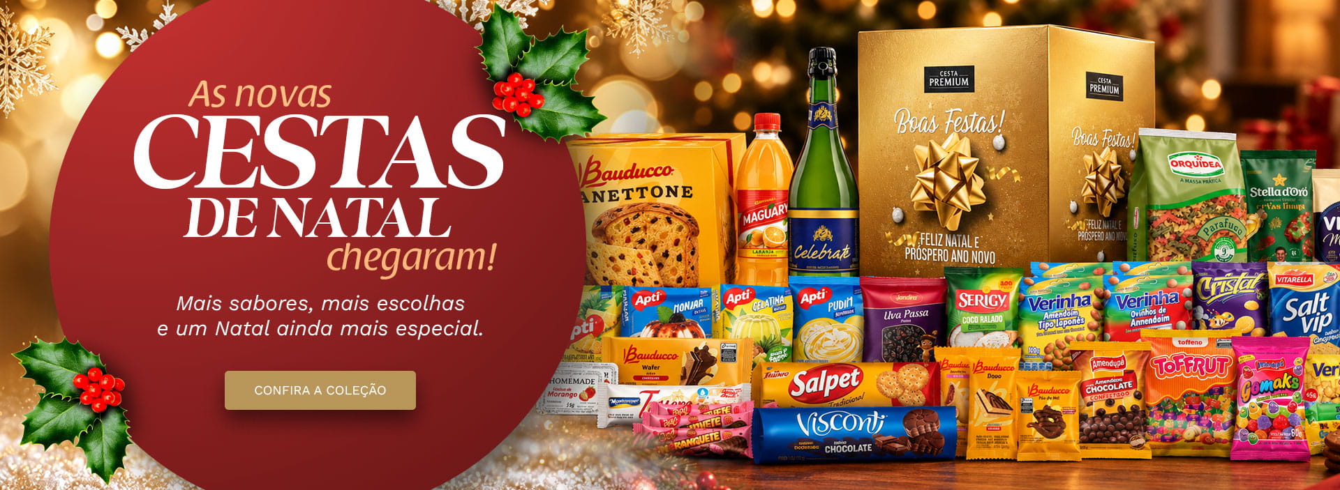 Chegaram as novas Cesta de Natal 2026. Confira a coleção.